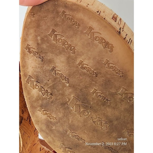 Kork-Ease Q20212 Red Tish Cork Platform Wedge Slingback Leather Sandals Sz 10 - Picture 7 of 14